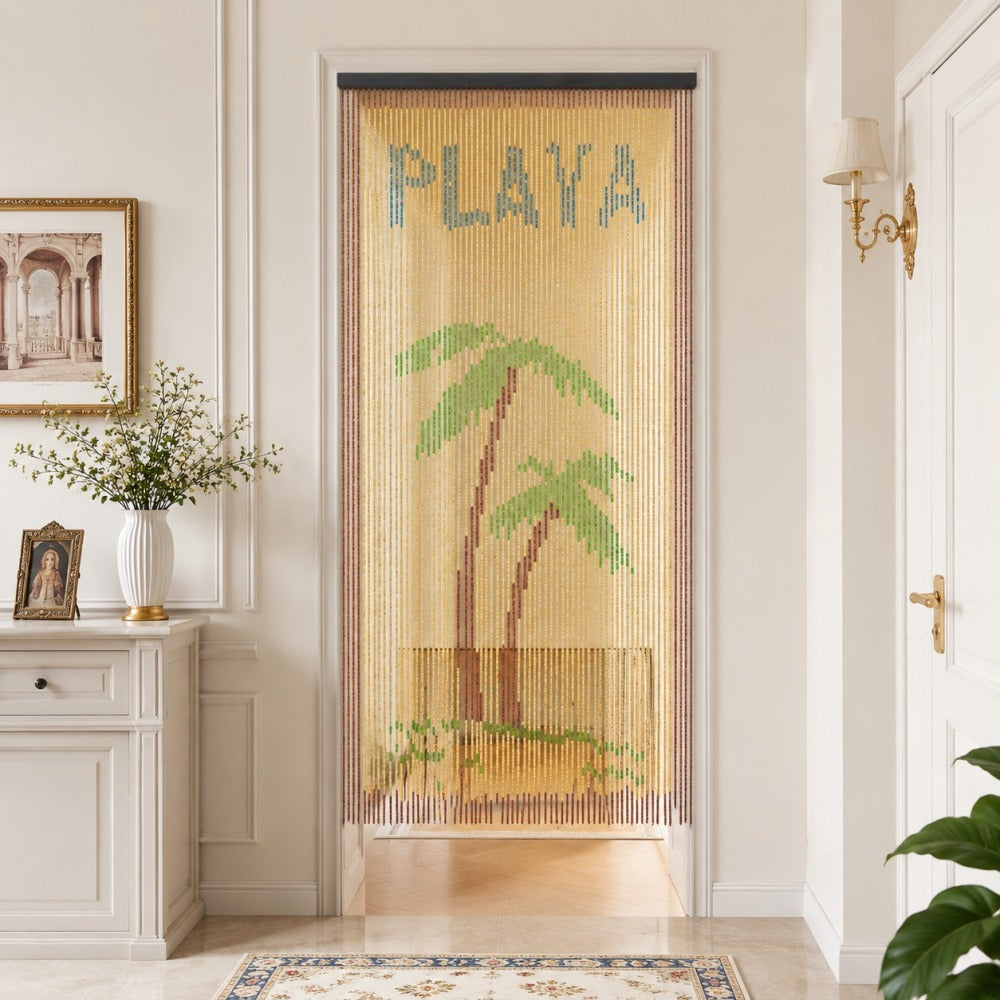 Bohemian Wooden Beaded Door Curtain