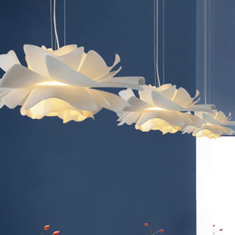 Nordic White Lotus Flower Pendant Light