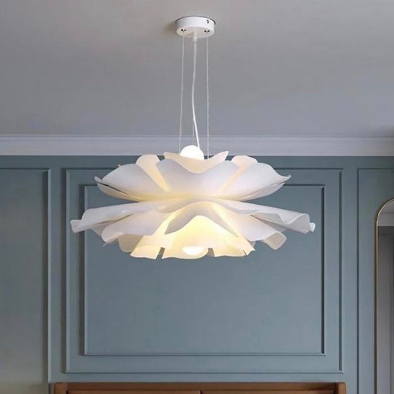 Nordic White Lotus Flower Pendant Light