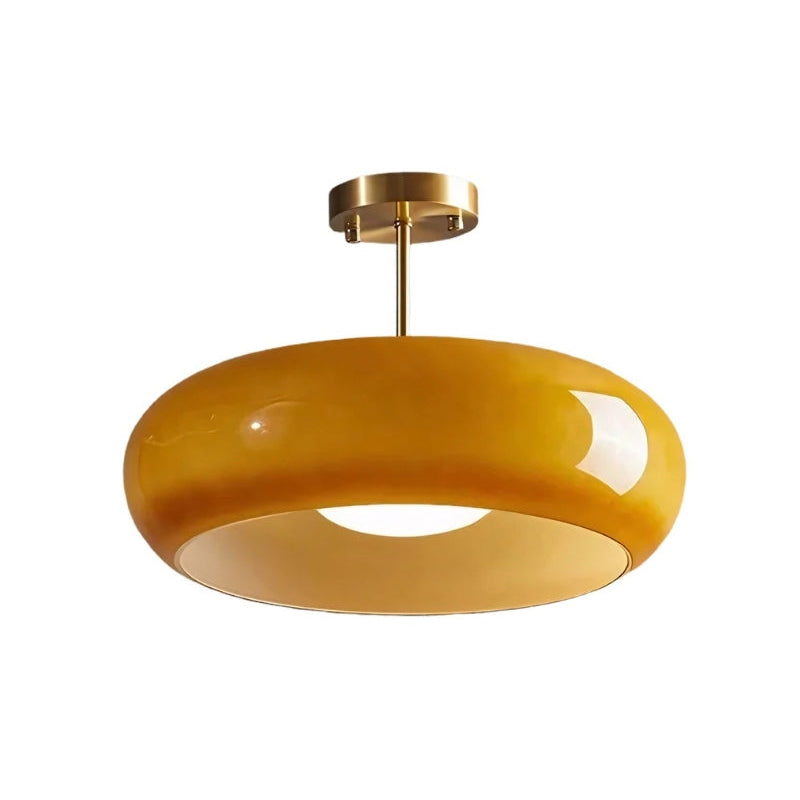 Bauhaus Brass Disc Vintage Ceiling Lamp