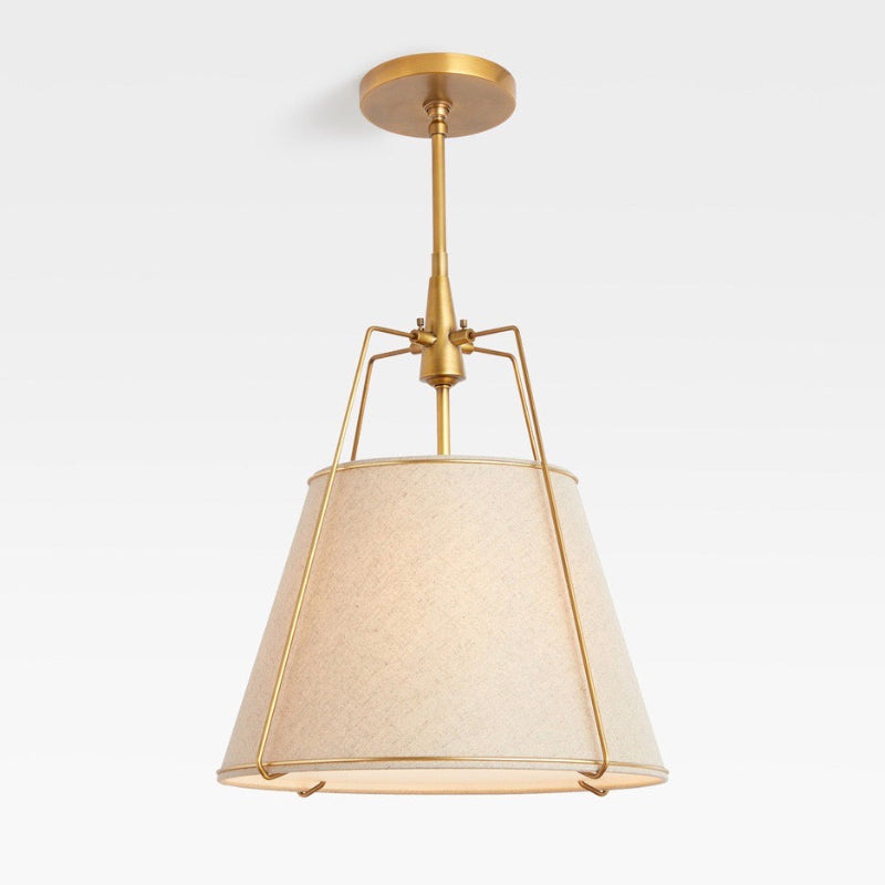 Minimalist Cone Fabric Iron Frame Pendant Lamp