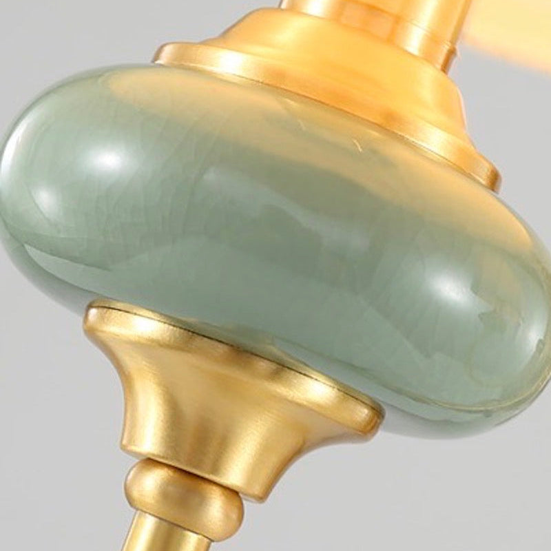 Retro Art Design Keramik Stoff Wandlampe