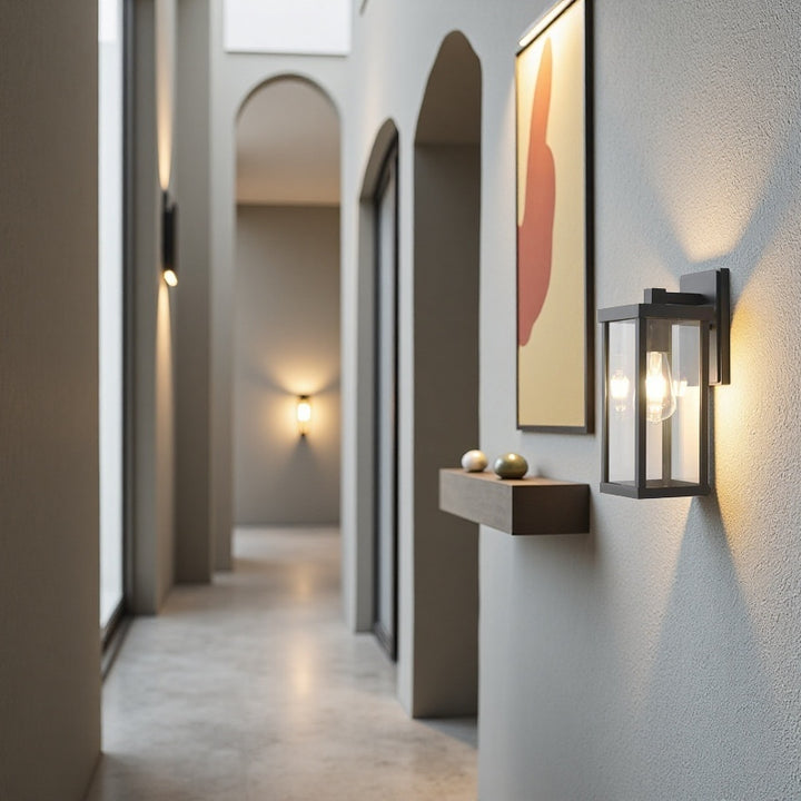 Outdoor Waterproof Minimalist Rectangular Glass Wall Light