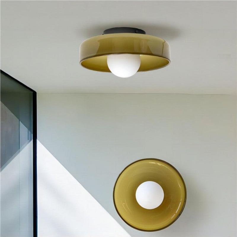 Morandi Disc Glass Wall Lamp Ceiling Lamp