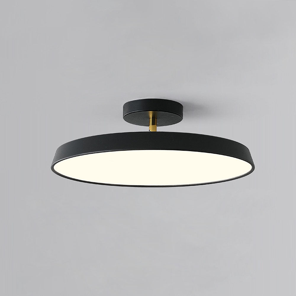 Acrylic LED Round Ceiling Light - Minimalist Semi-Flush for Bedroom