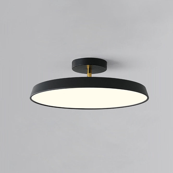 Acrylic LED Round Ceiling Light - Minimalist Semi-Flush for Bedroom