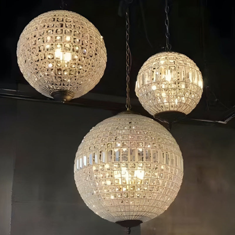 Einzigartiger Vintage-Kronleuchter mit Juwelenkugeln