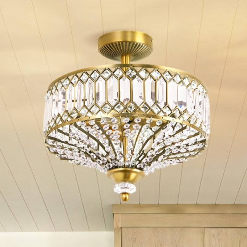 Eleganter Glas-Metallrahmen Deckenleuchte