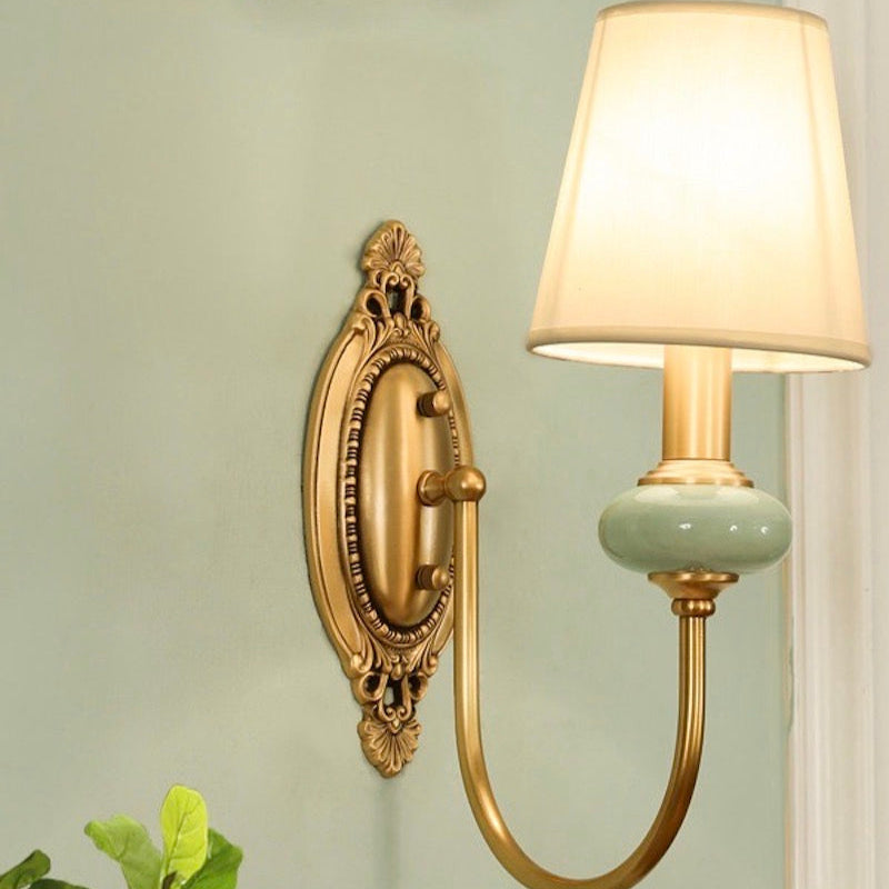 Retro Art Design Keramik Stoff Wandlampe