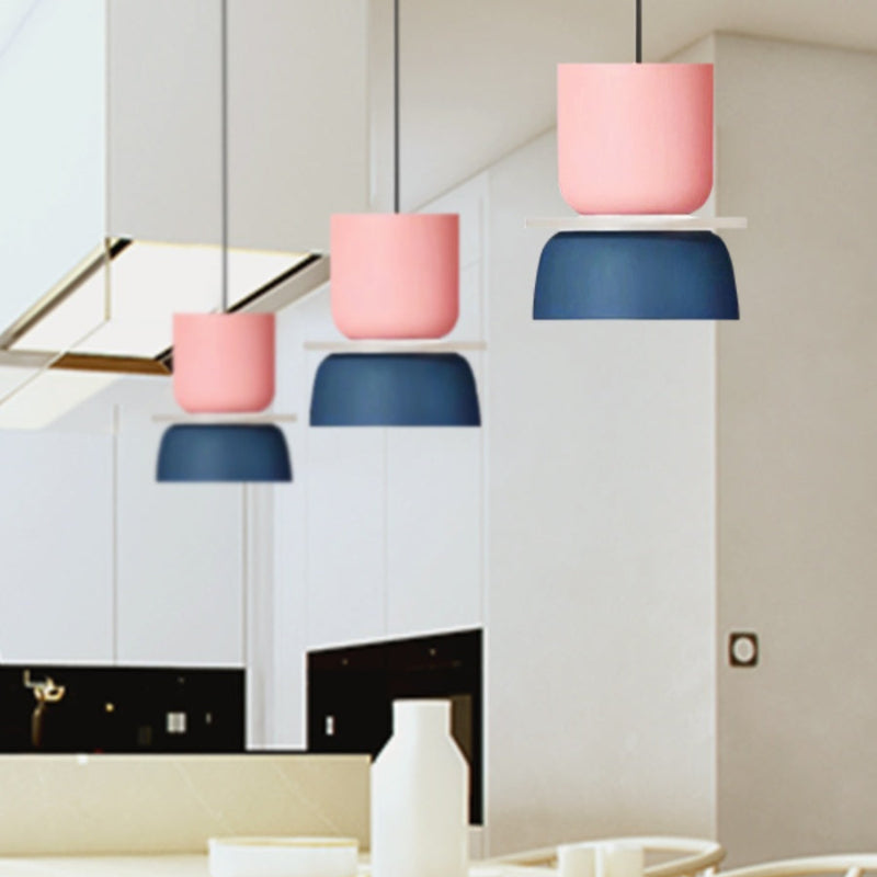 Colorful Macaron Bowl Shade Acrylic Pendant Light