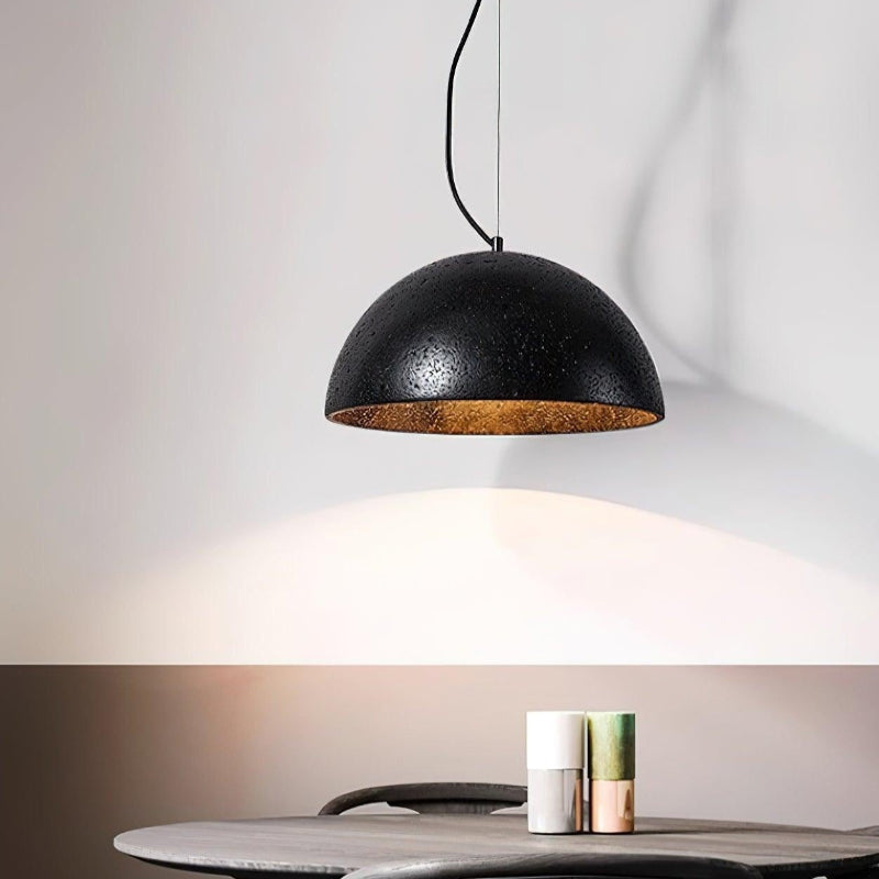 Kreative minimalistische schalenförmige Pendelleuchte aus Travertin