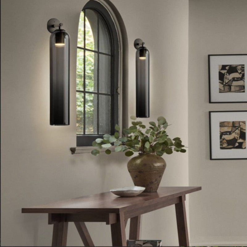 Einfache Lange Röhren Kunstglas Wandleuchte