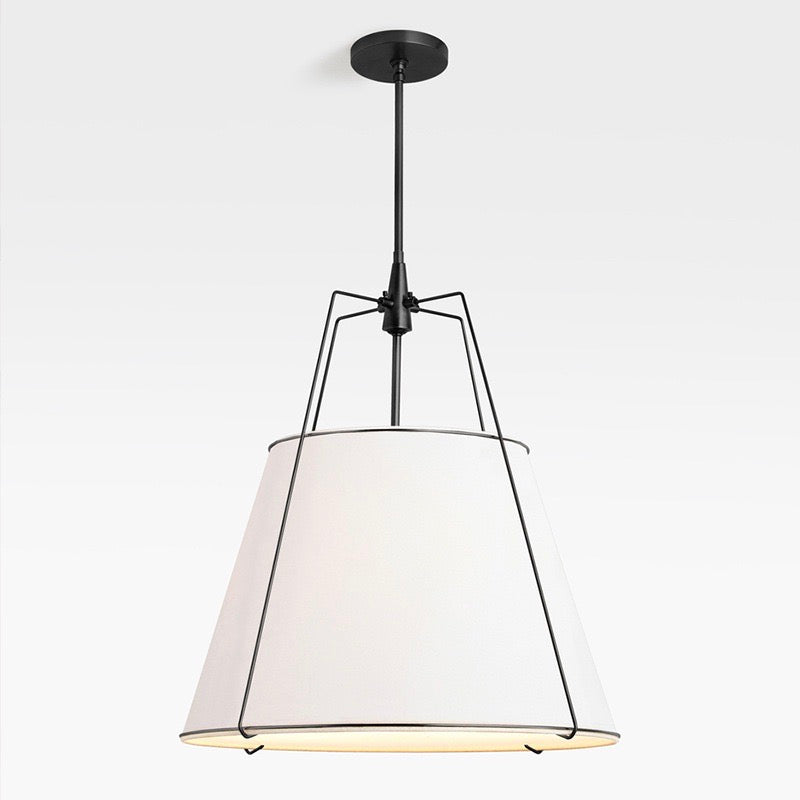 Minimalist Cone Fabric Iron Frame Pendant Lamp