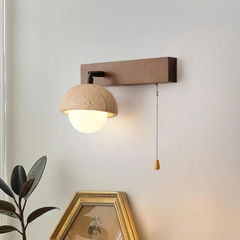 Creative Nut Travertin Glaskugel Wandleuchte