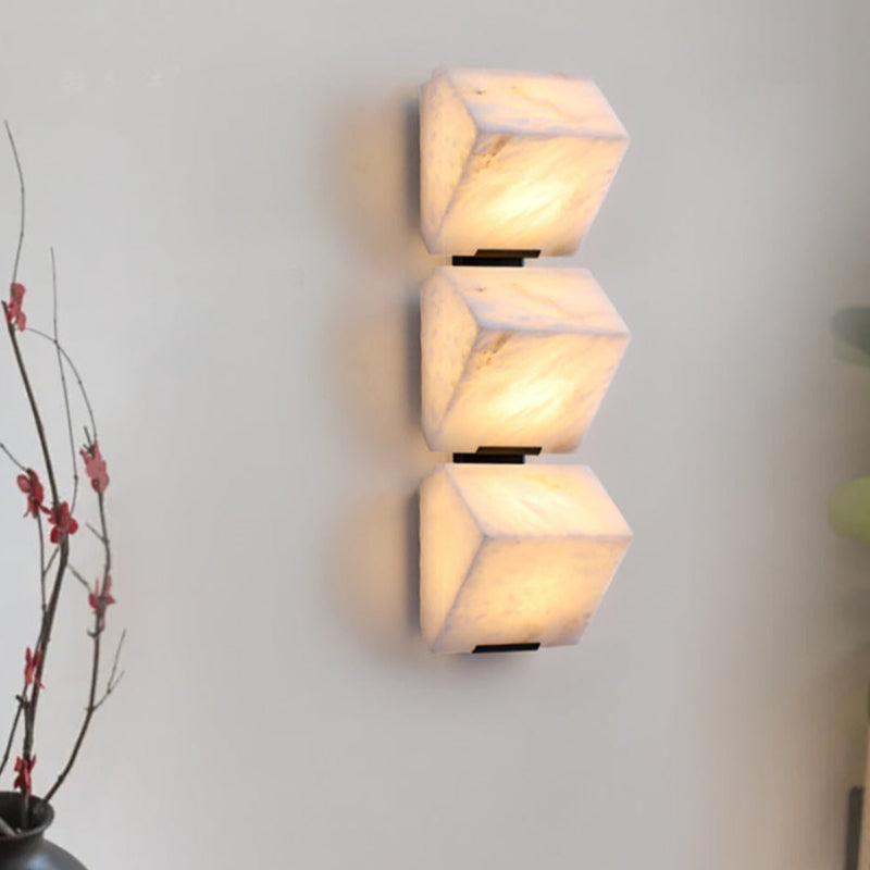 Modern Cube Alabaster Wall Lamp