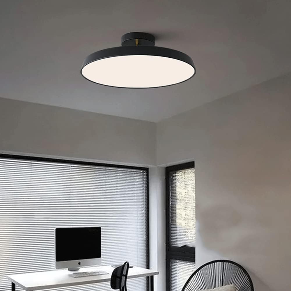Acrylic LED Round Ceiling Light - Minimalist Semi-Flush for Bedroom