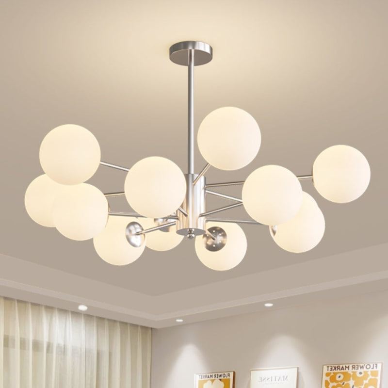 Nordic Branch Glass Ball Multi-Head Chandelier