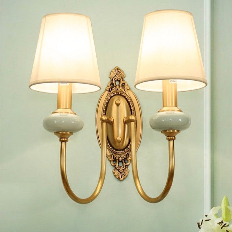 Retro Art Design Keramik Stoff Wandlampe