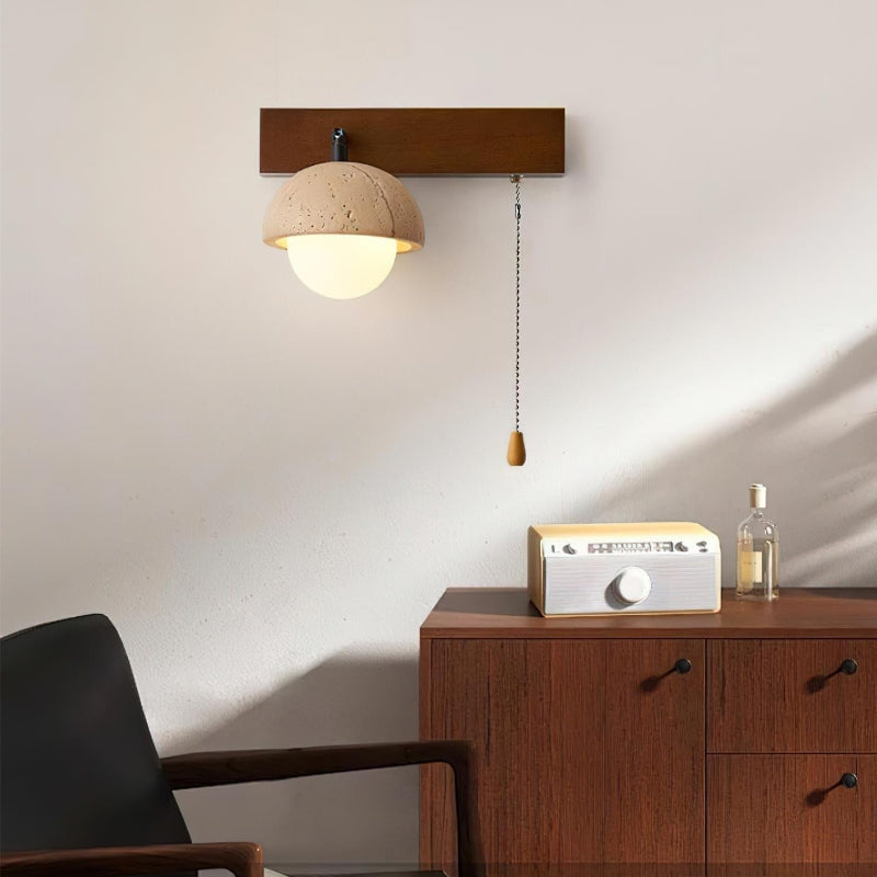 Creative Nut Travertin Glaskugel Wandleuchte