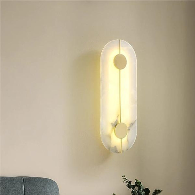 Classic Oval Shape Alabaster Wall Lamp