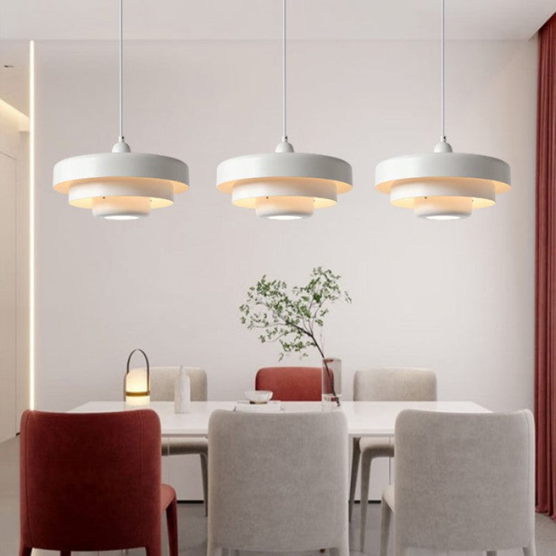 Bauhaus Three-Layer Disc Pendant Light