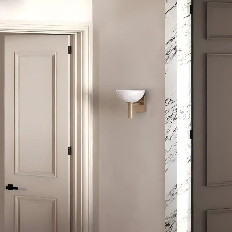 Natural Texture Copper Bowl Shade Wall Lamp