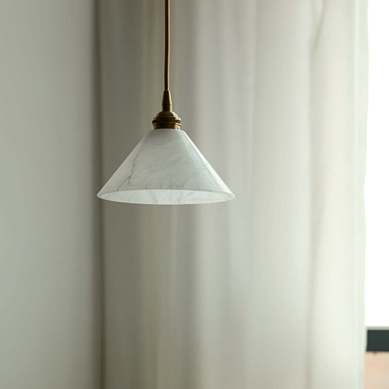 Minimalist Design Cone Alabaster Pendant Light