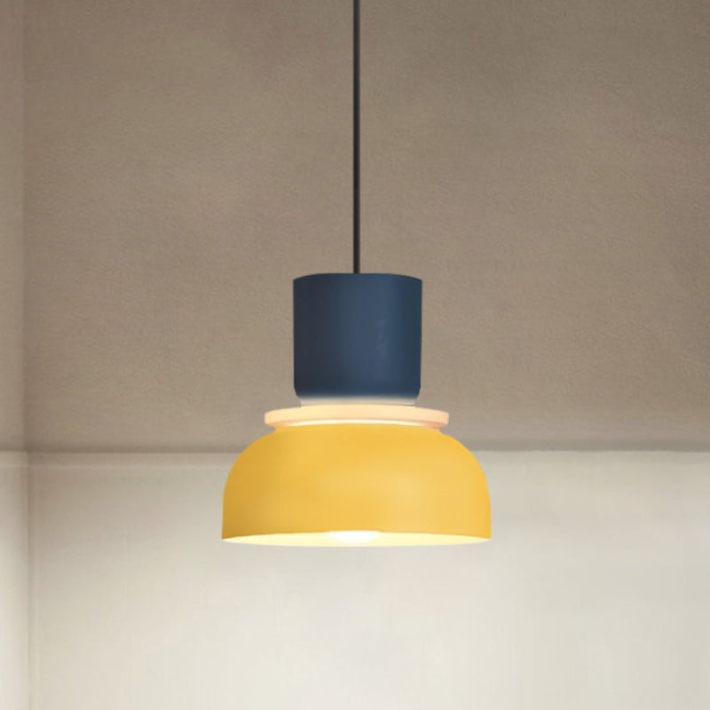 Colorful Macaron Bowl Shade Acrylic Pendant Light