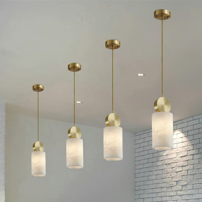 Scandinavian Geometric Alabaster Texture Pendant Light