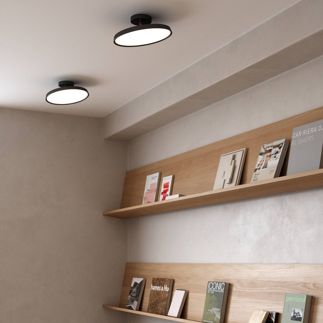 Acrylic LED Round Ceiling Light - Minimalist Semi-Flush for Bedroom