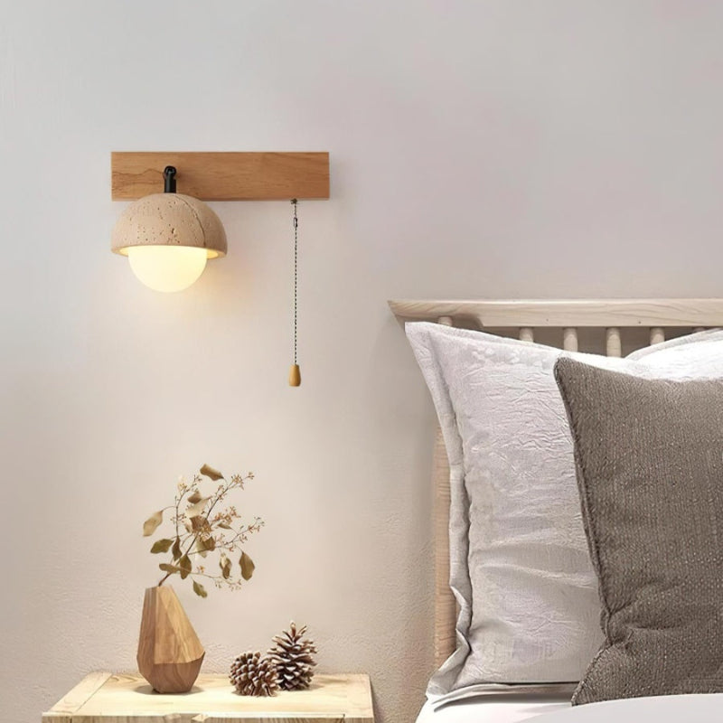 Creative Nut Travertin Glaskugel Wandleuchte