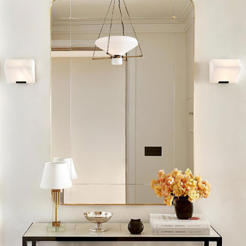 Modern Cube Alabaster Wall Lamp