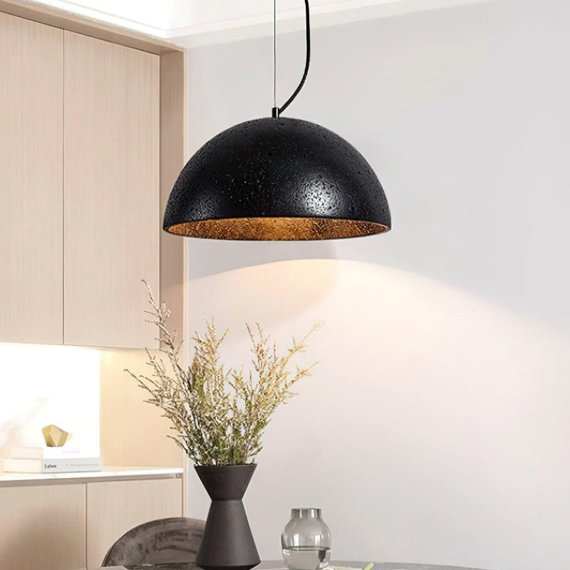 Kreative minimalistische schalenförmige Pendelleuchte aus Travertin