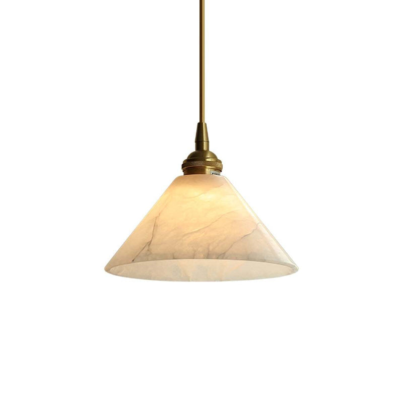 Minimalist Design Cone Alabaster Pendant Light