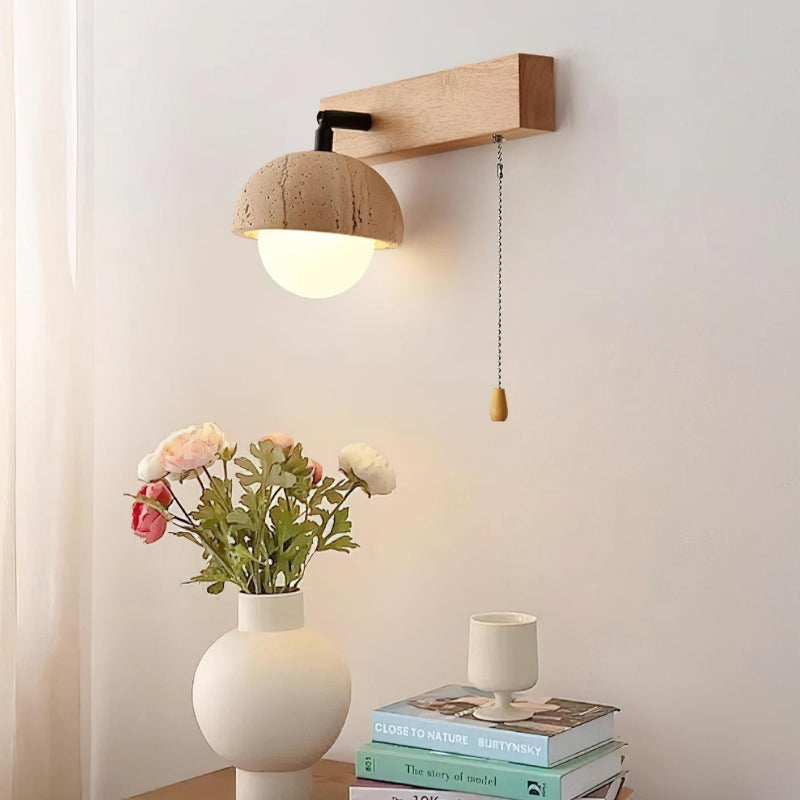 Creative Nut Travertin Glaskugel Wandleuchte
