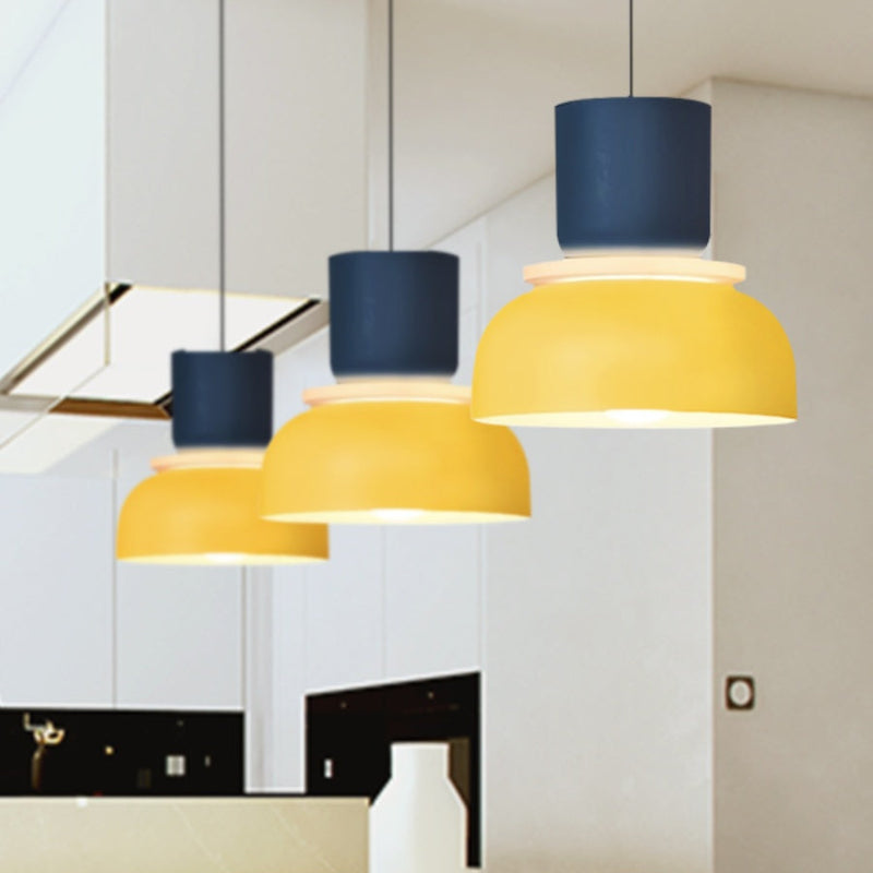 Colorful Macaron Bowl Shade Acrylic Pendant Light
