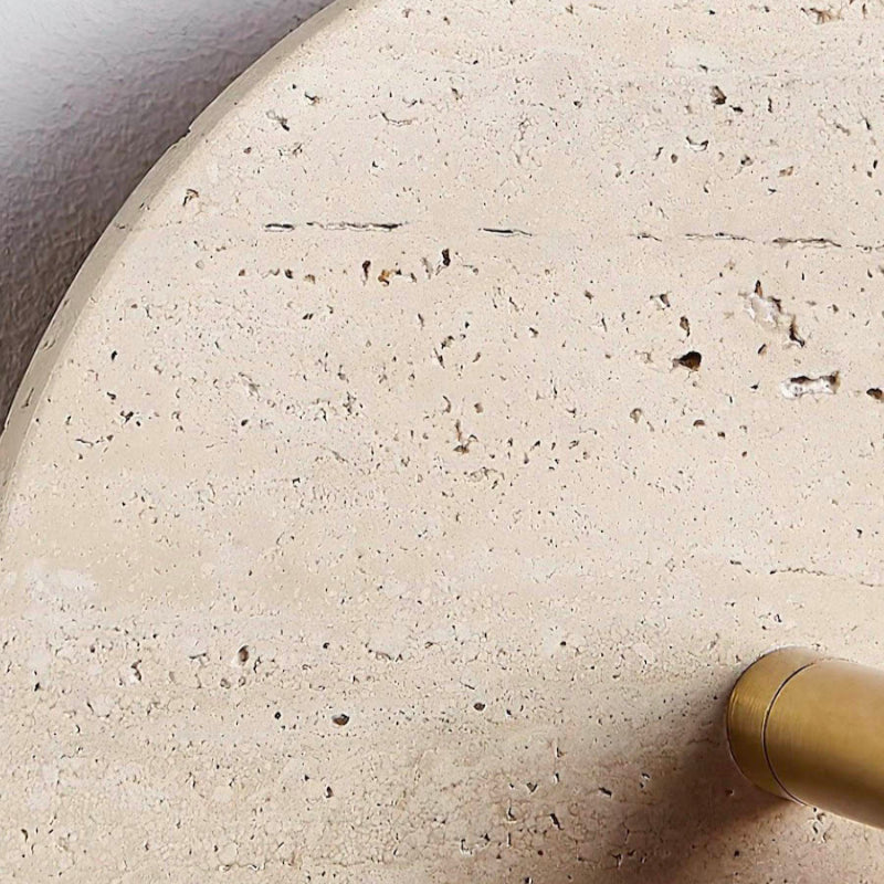 Wandlampe aus Travertin im Wabi-Sabi-Stil