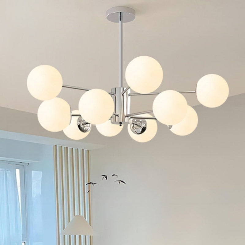 Nordic Branch Glass Ball Multi-Head Chandelier