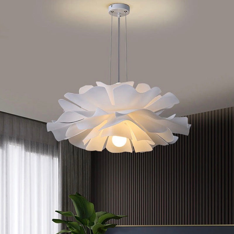 Nordic White Lotus Flower Pendant Light