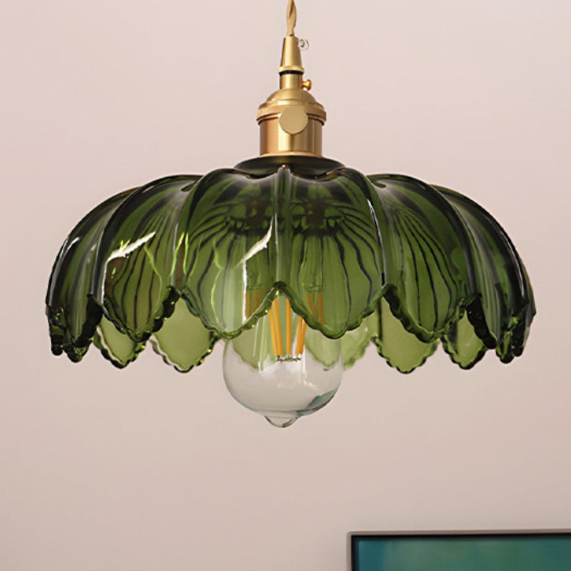 Vintage Petal Glass Pendant Light