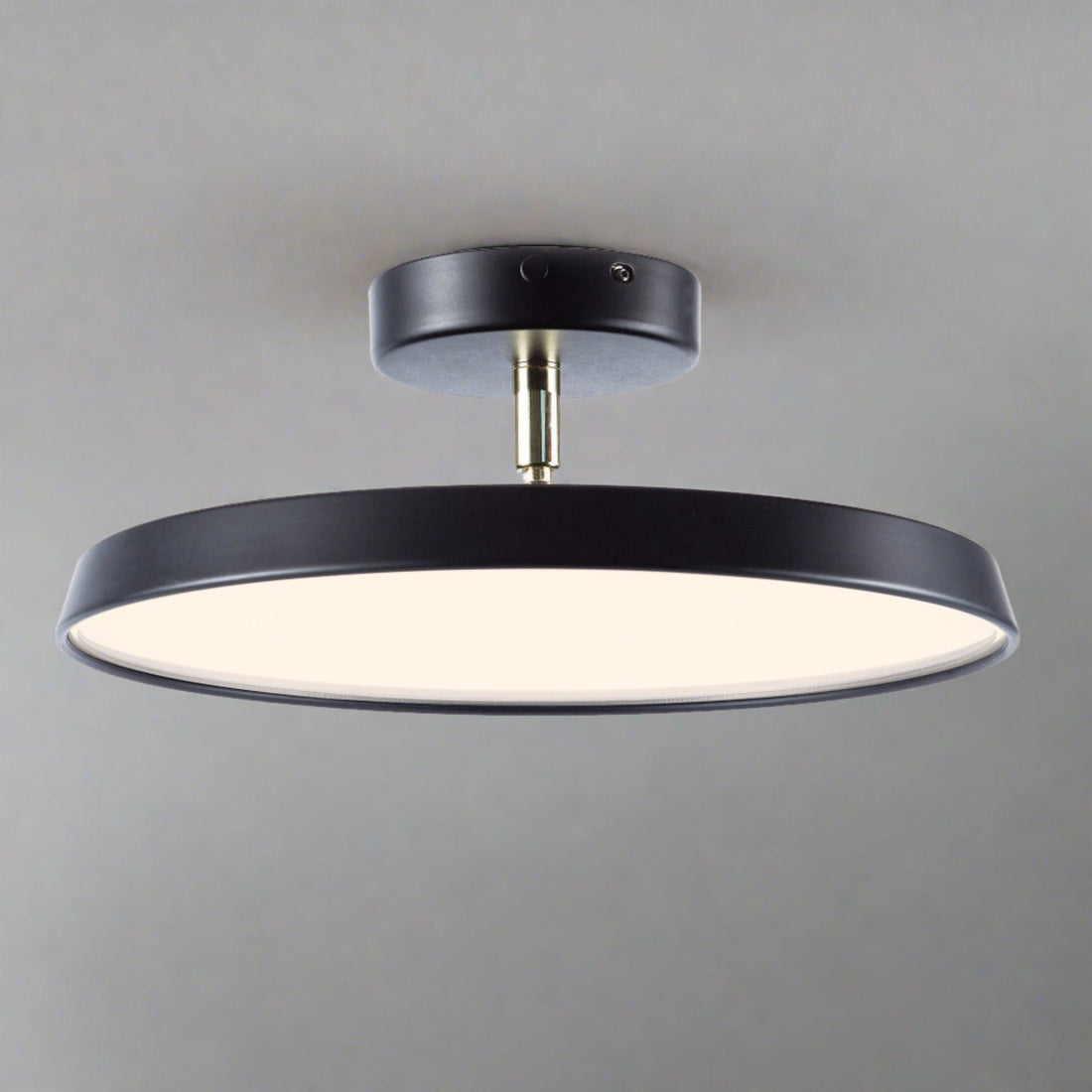 Acrylic LED Round Ceiling Light - Minimalist Semi-Flush for Bedroom