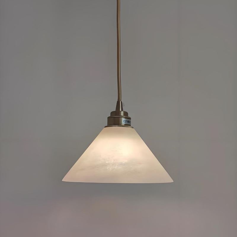 Minimalist Design Cone Alabaster Pendant Light