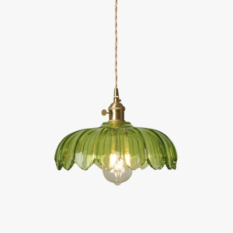 Vintage Petal Glass Pendant Light