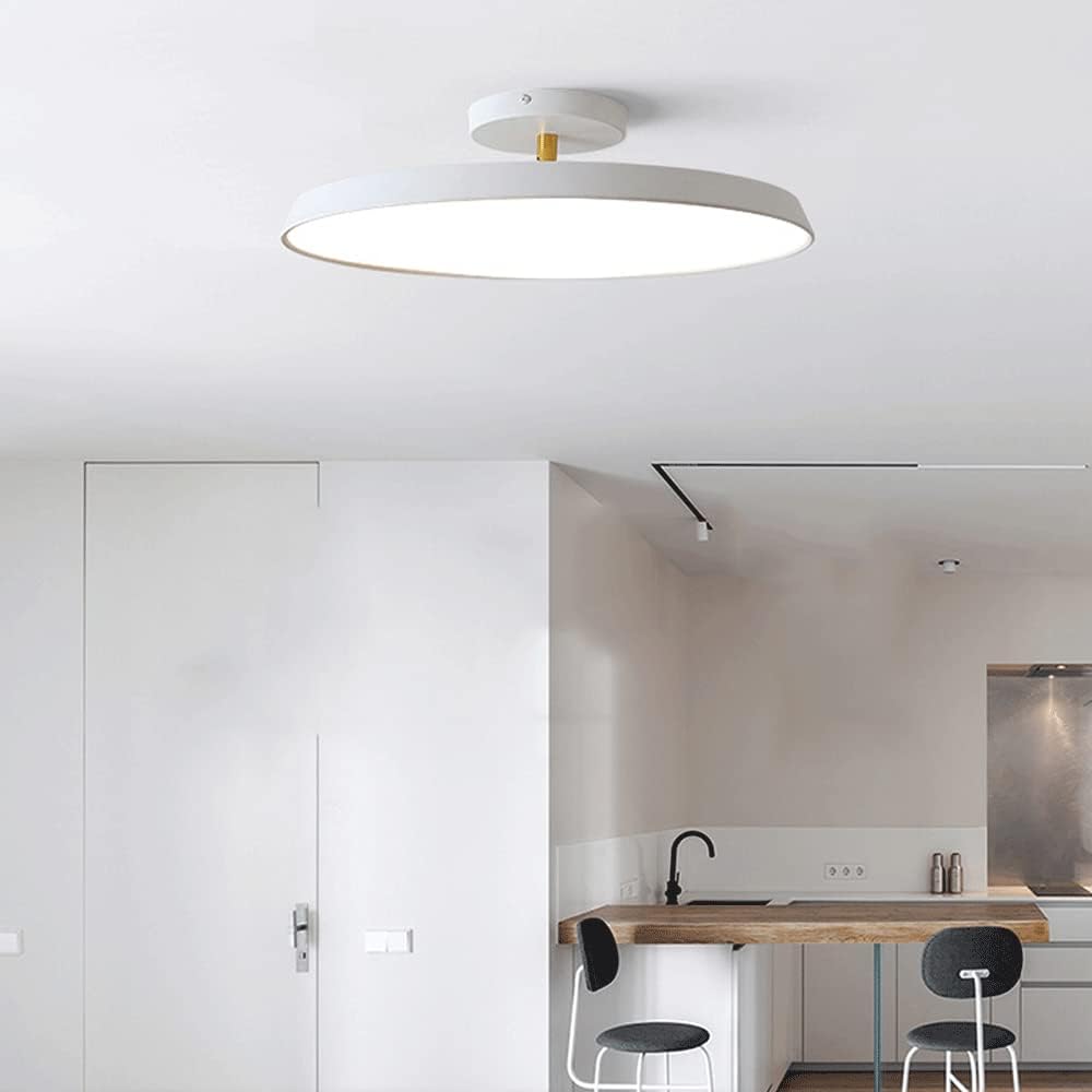 Acrylic LED Round Ceiling Light - Minimalist Semi-Flush for Bedroom