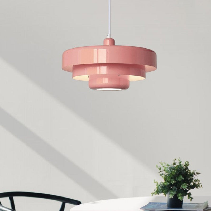 Bauhaus Three-Layer Disc Pendant Light