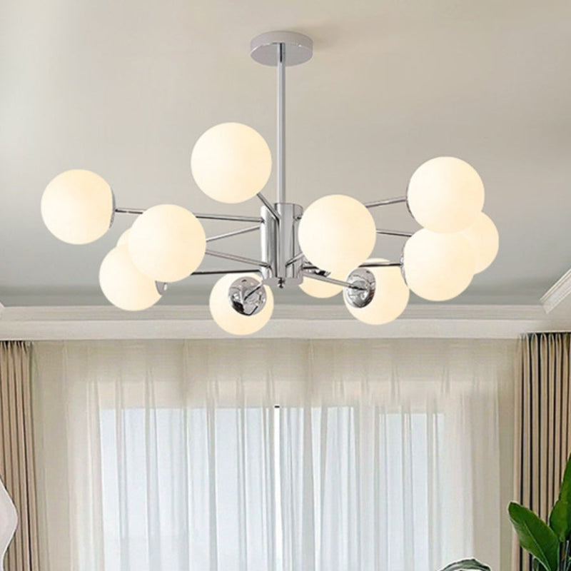 Nordic Branch Glass Ball Multi-Head Chandelier