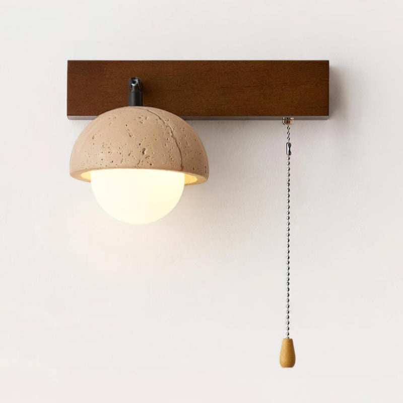 Creative Nut Travertin Glaskugel Wandleuchte