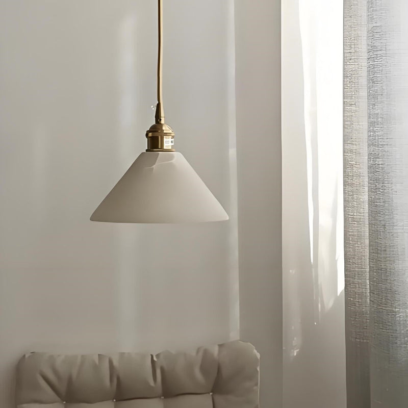Minimalist Design Cone Alabaster Pendant Light