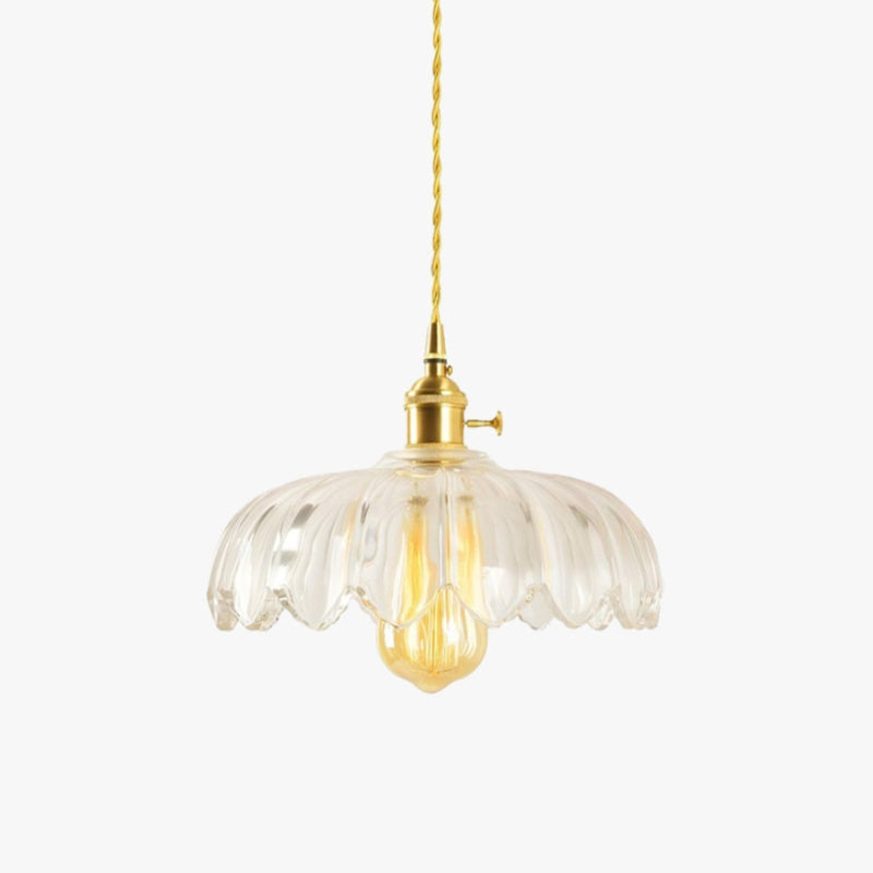 Vintage Petal Glass Pendant Light