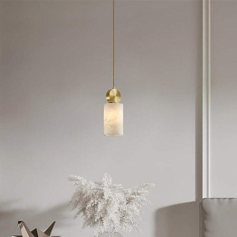 Scandinavian Geometric Alabaster Texture Pendant Light